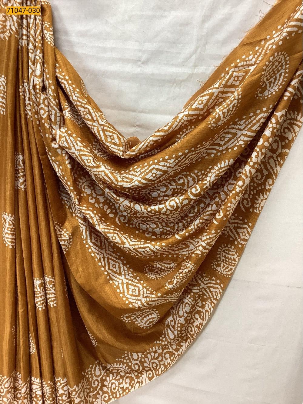 Mustred Yellow Crafty Silk Saree