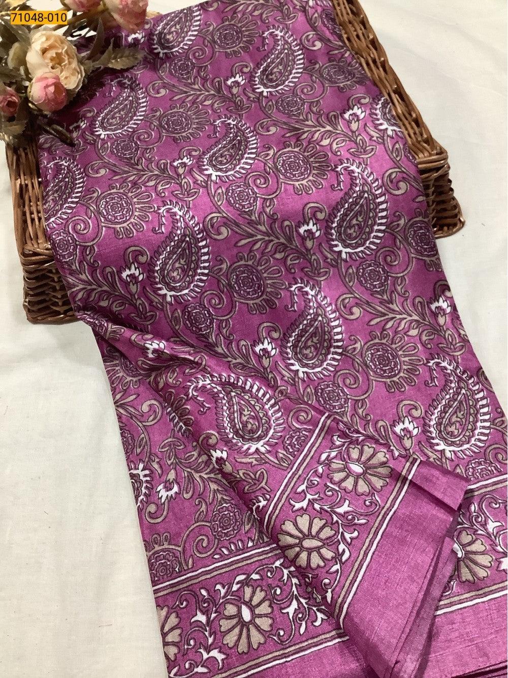 Pink Fancy Dola Silk Saree