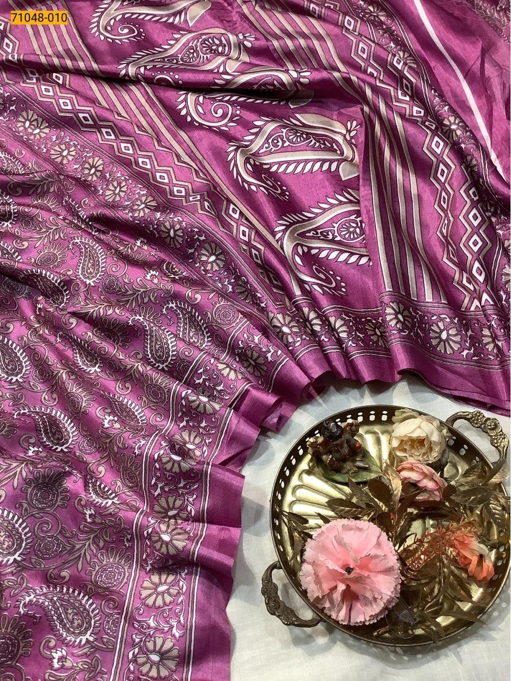 Pink Fancy Dola Silk Saree