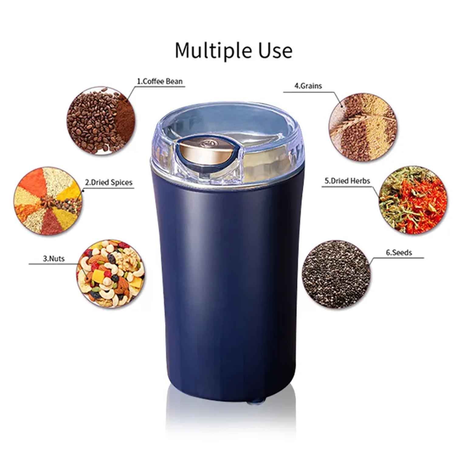 5324 Mini Mixer Small Blander Power Full Mini Grinder Electric Coffee Bean Grinder Grinder Machine Portable Grinder For Home And Office.