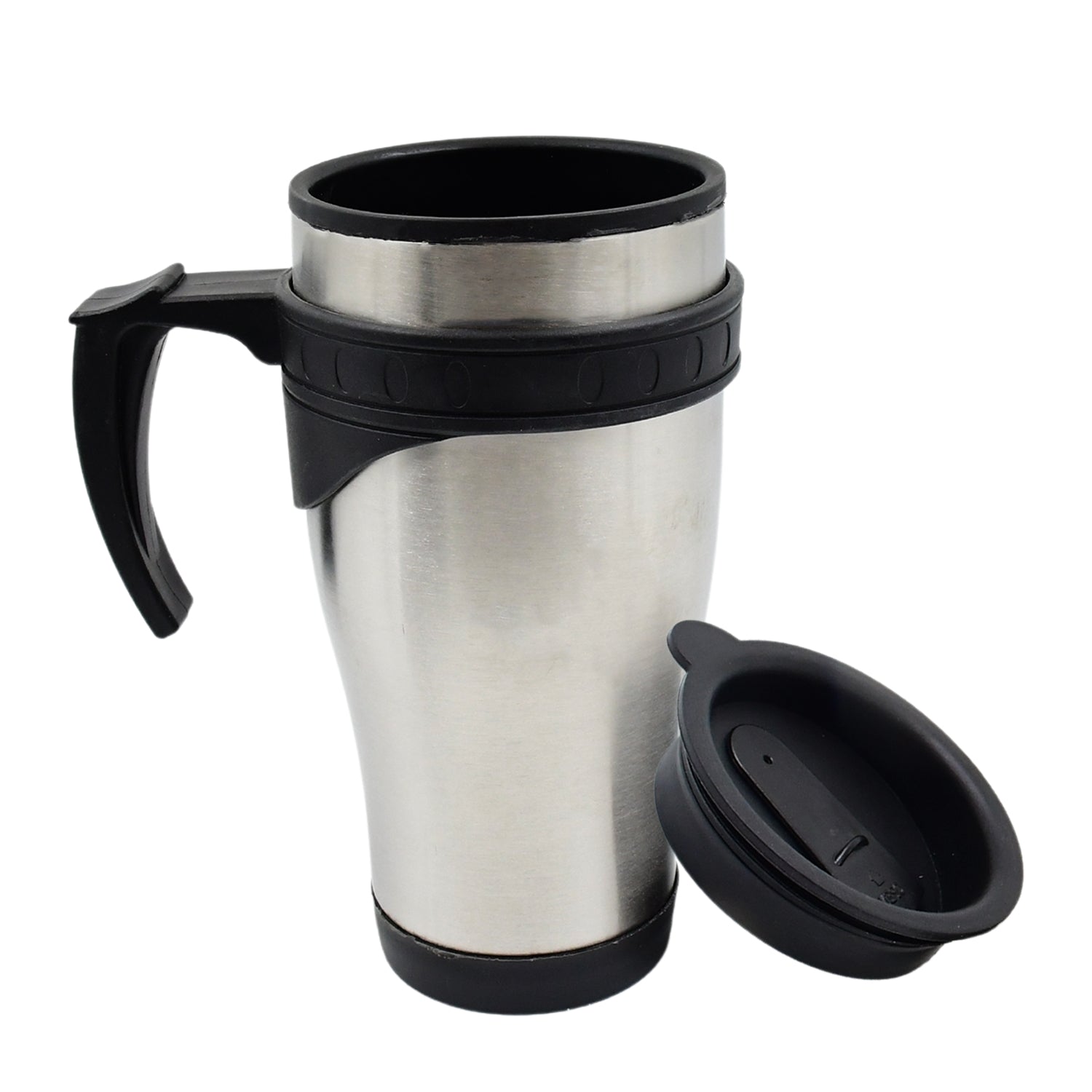 Stainless Steel Vacuum Glass Insulated Glass Coffee Cups (With Lid  Handle  1 Pc)