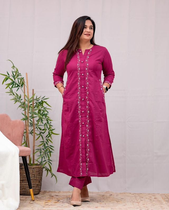 Beautiful Embroidery Work Kurta Set