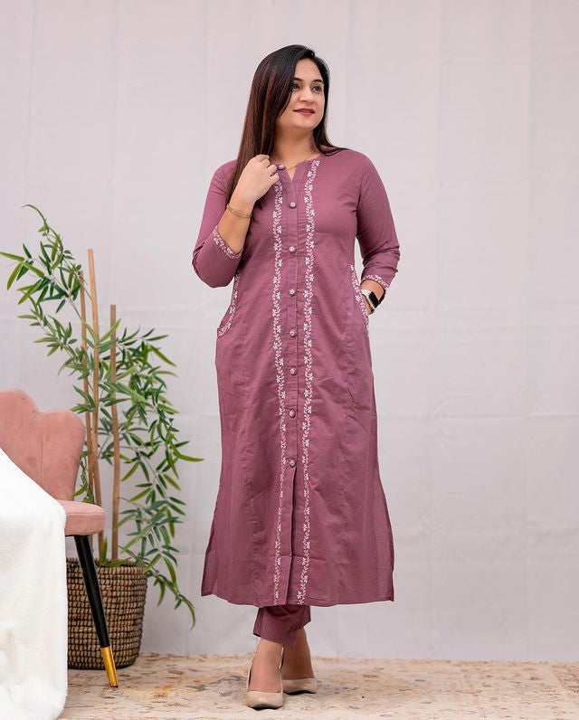 Beautiful Embroidery Work Kurta Set