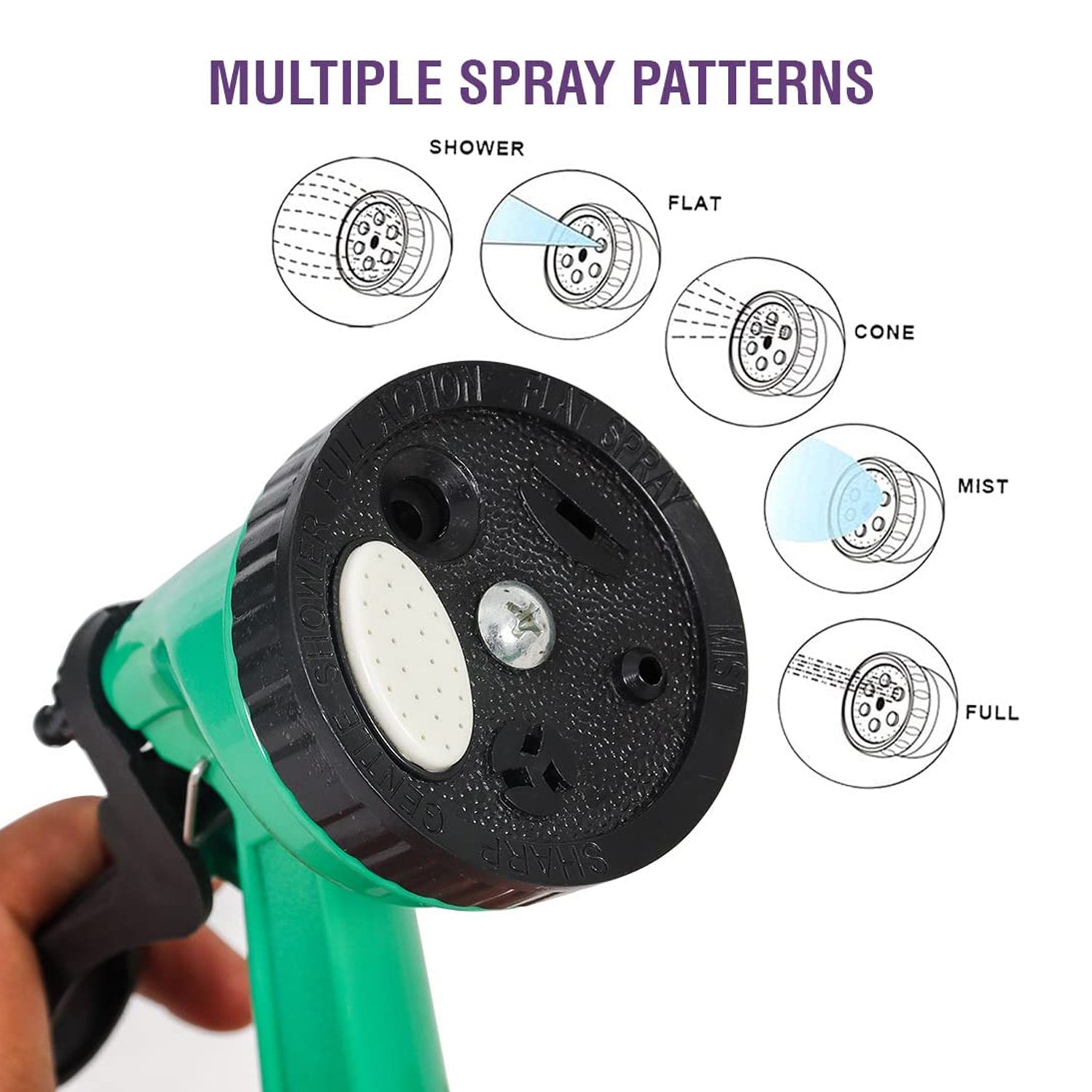 0477a  Garden Hose Nozzle Spray Nozzle With Adjustable For Garden  Multi Use