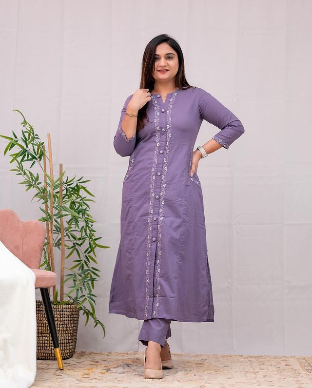 Beautiful Embroidery Work Kurta Set