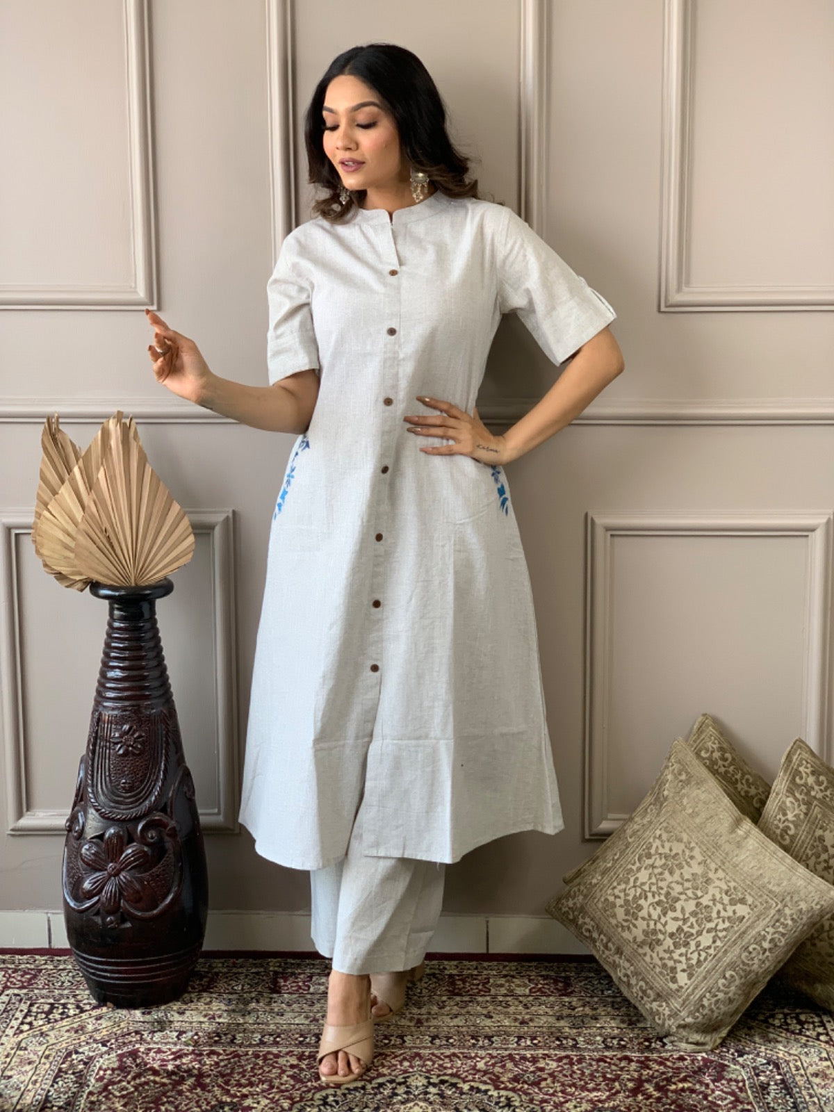 Presenting South Cotton Aline Kurta Set