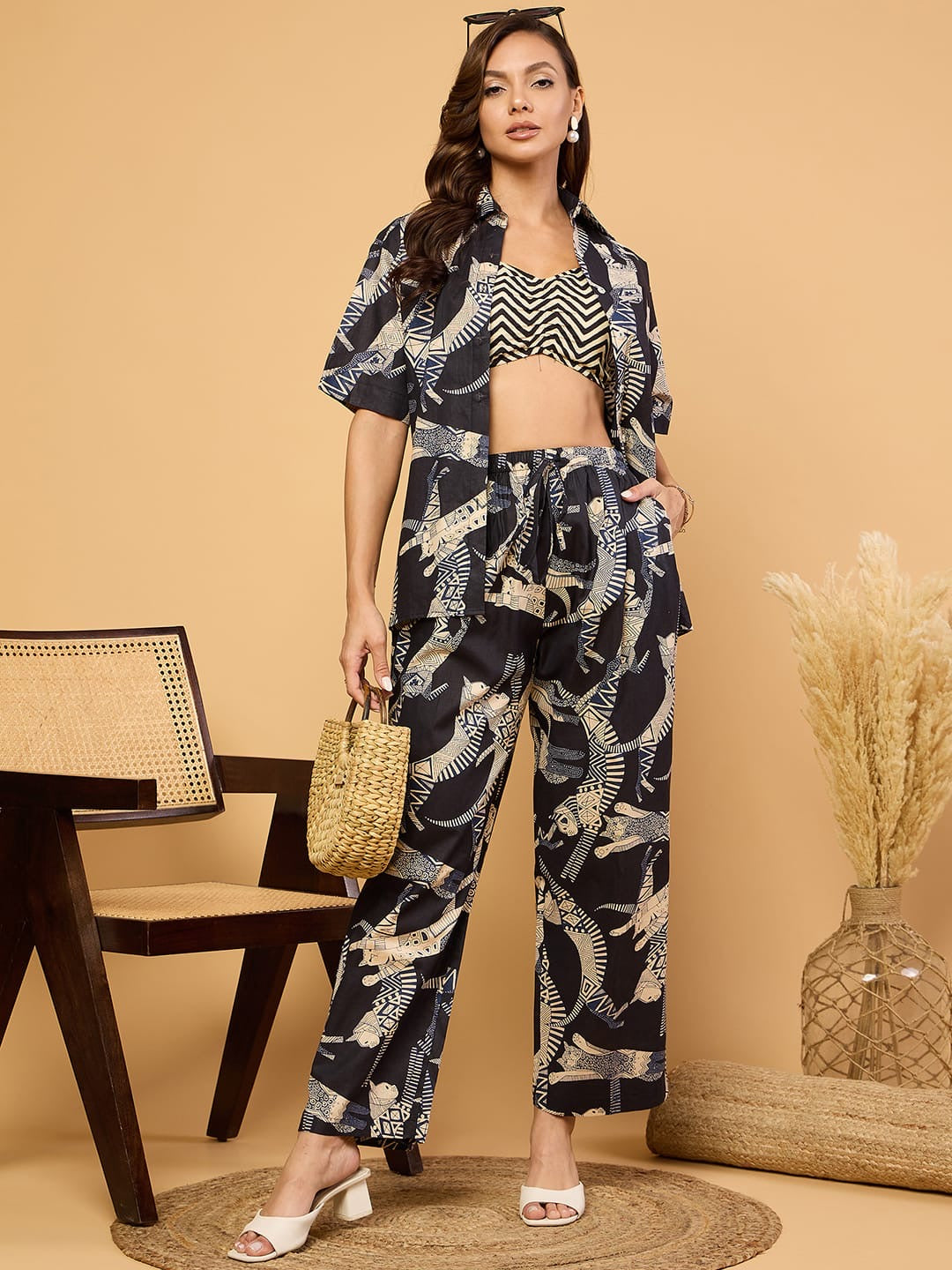 Printed Two Piece Cotton Coord Set