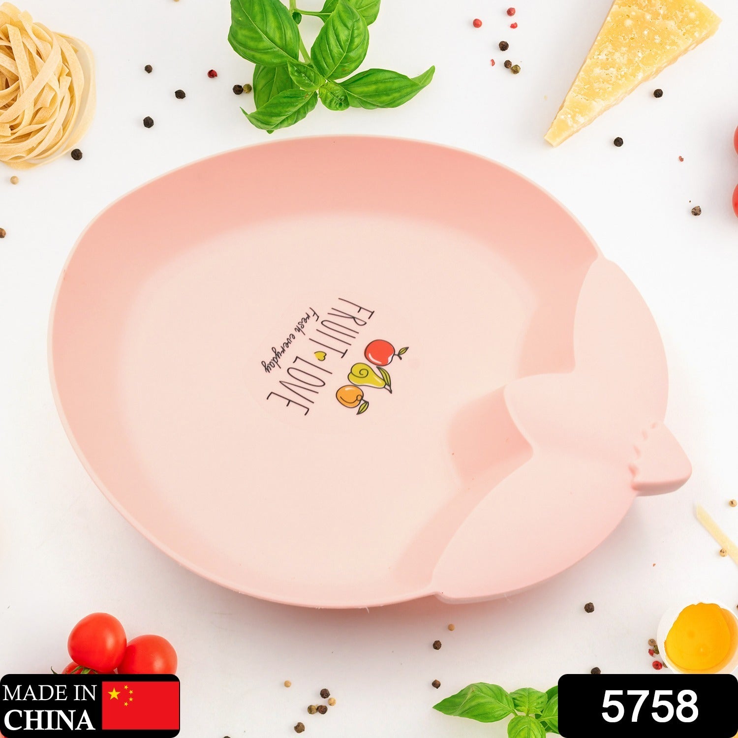 5758  Strawberry Shape Plate Dish Snacks  Nuts  Desserts Plates For Kids Bpa Free Childrens Food Plate Kids Bowl Serving Platters Food Tray Decorative Serving Trays For Candy Fruits Dessert Fruit Plate Baby Cartoon Pie Bowl Plate Tableware (1 Pc)