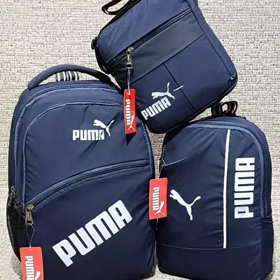 Puma Backpack 3 Pcs Combo - New Look, Stylish Backpacks for Men & Women Royal blue