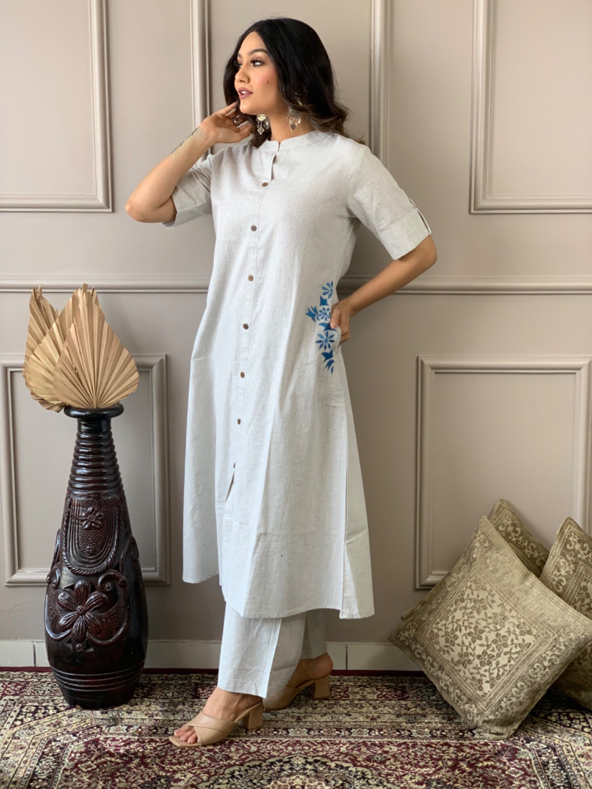 Presenting South Cotton Aline Kurta Set