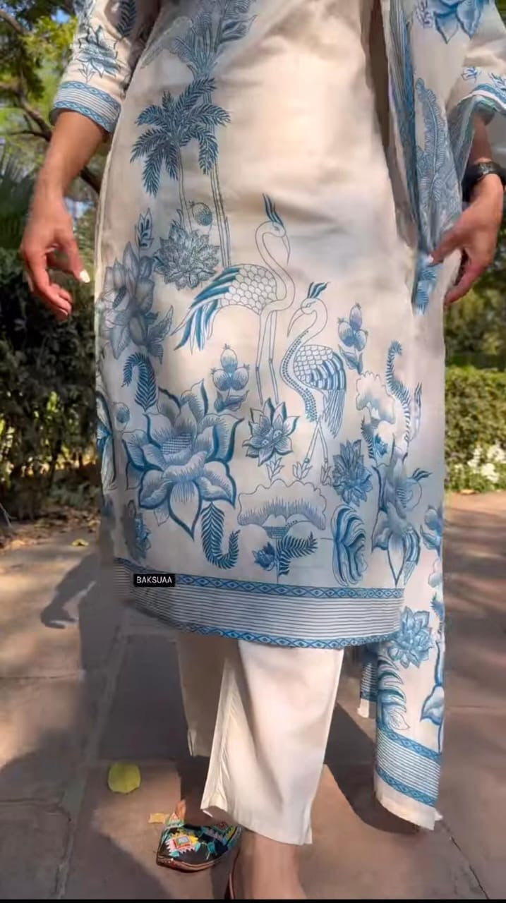 COTTON KURTI COTTON PANT COTTON DUPPATA