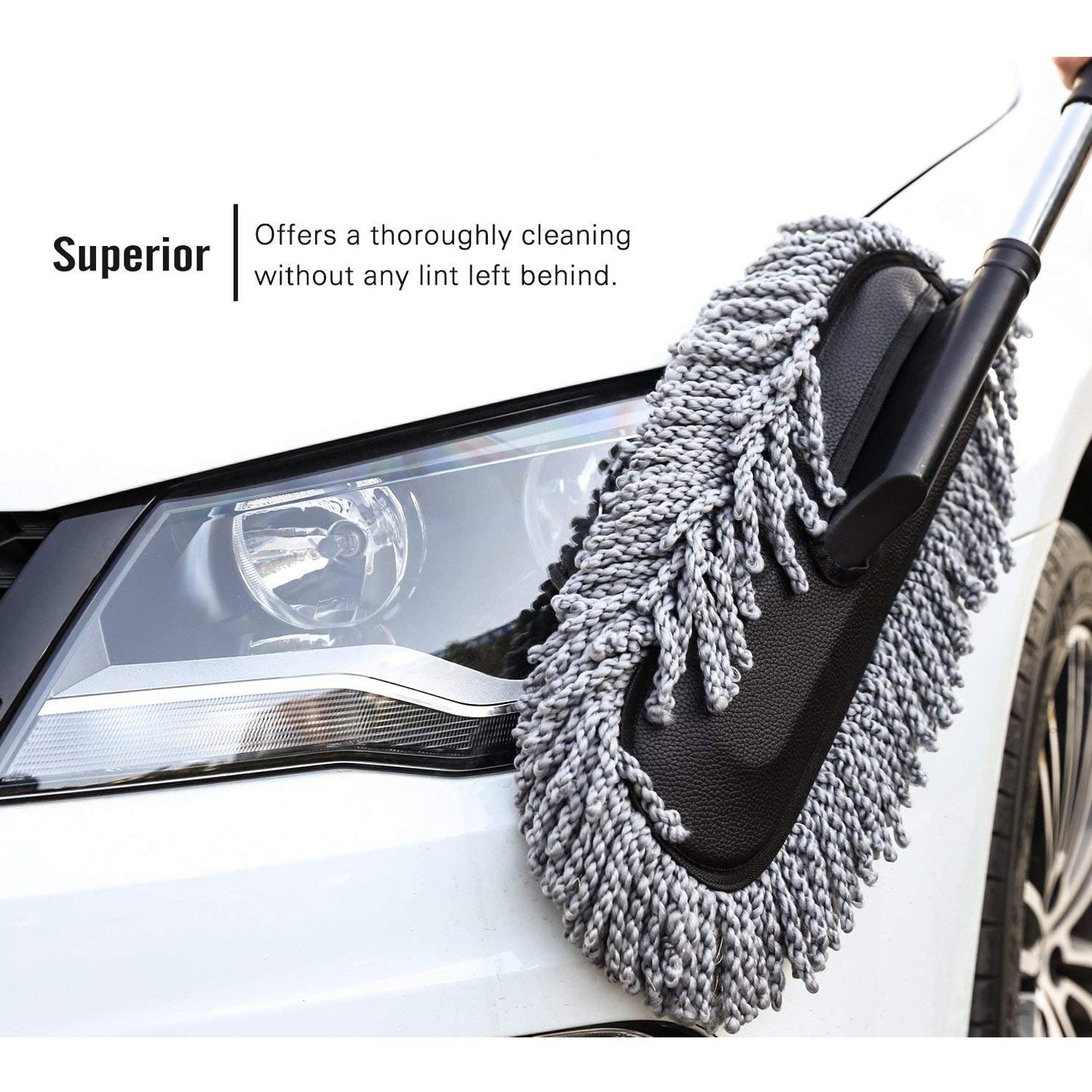 4749 Car Duster Long Retractablesoftnon-sliphandle Multipurpose Microfiber Wash Brush Vehicle Interior And Exterior Cleaning Kit With For Car Boats Or Home