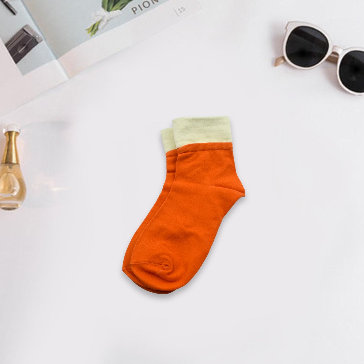 7357 Socks Breathable Thickened Classic Simple Soft Skin Friendly (1pair)