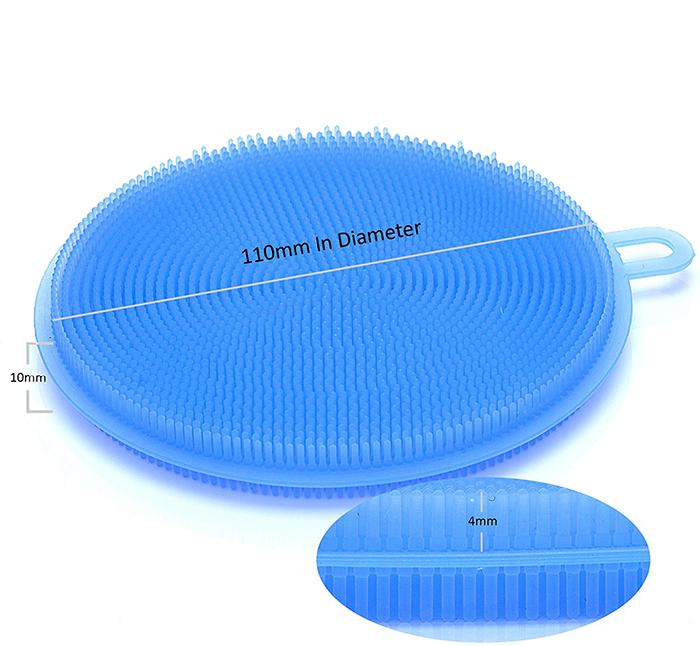 1344 Silicone Dish Scrubber Sponge Mildew Free Non Stick Heat Resistant