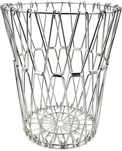 3040 Multipurpose Fruit Basket Stainless Steel Wire Bowl Foldable Basket For Vegetable Fruits Dining