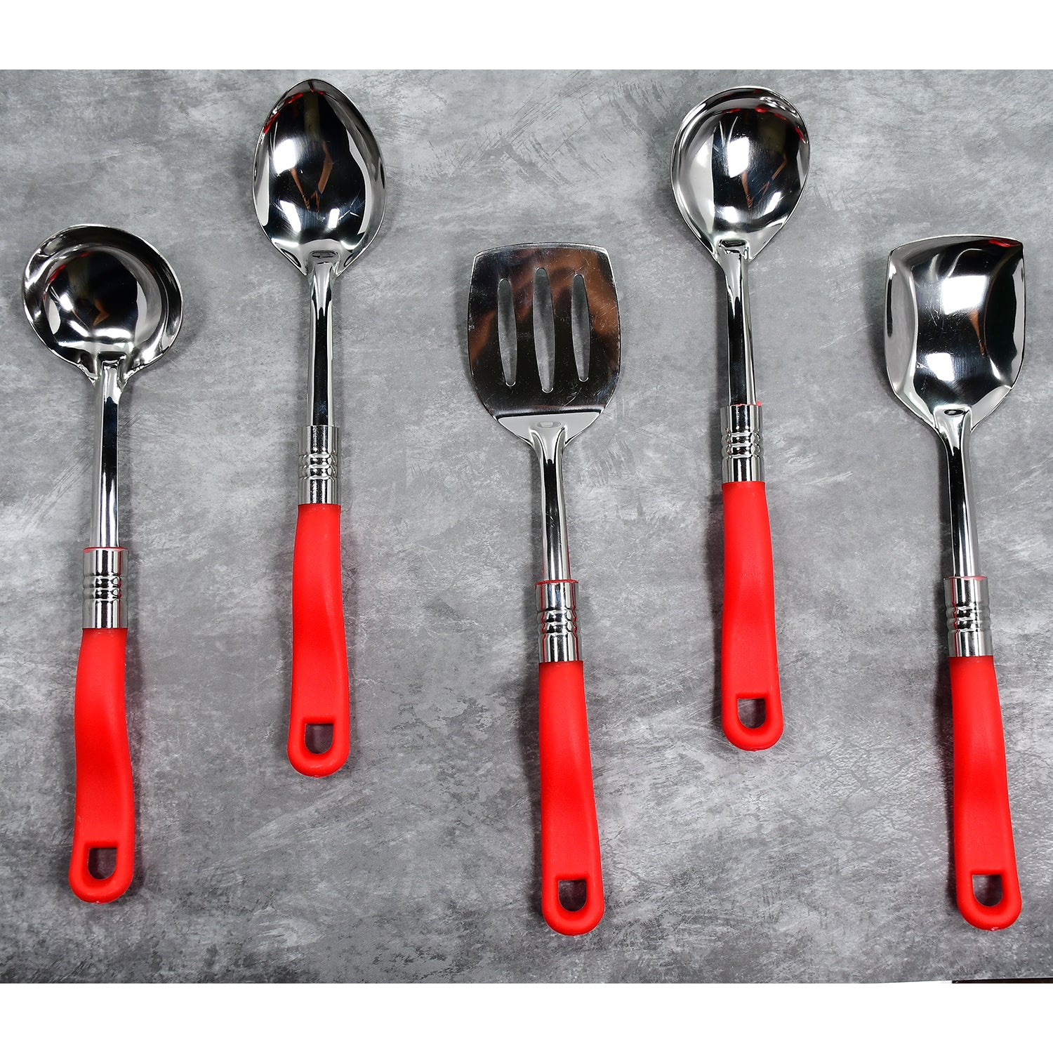 2935 Stainless Steel Serving Spoon Set 5 Pcs.