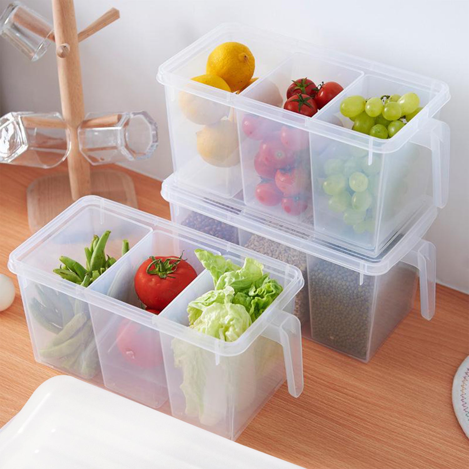 2406 Refrigerator Organizer Fresh-keeping Box Case Kitchen Storage Box