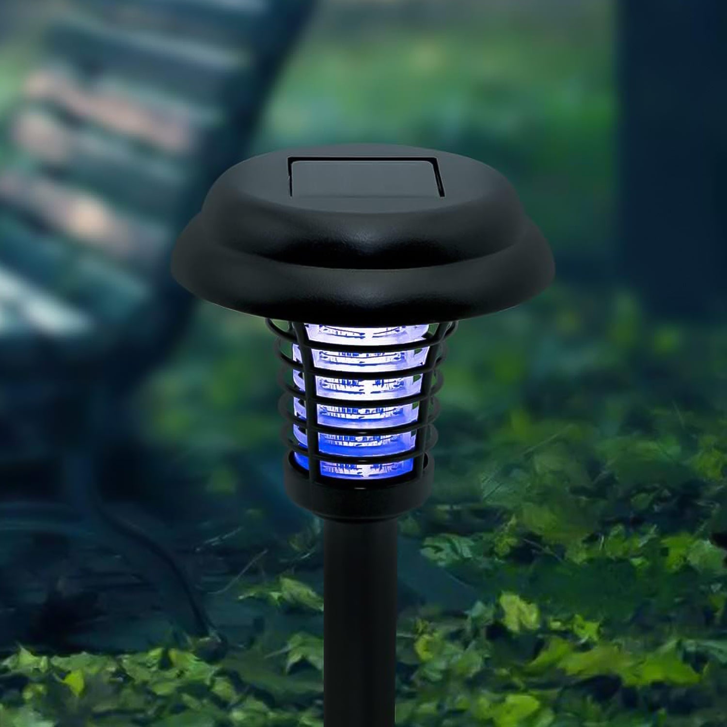 Garden Lighting Uv Led Solar Powered Led Mosquito Trap  Bug Zapper  (1 Pc)