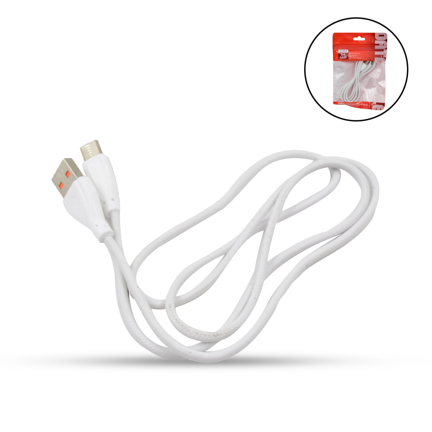 Type C Data Cable With 3.5 Amp Fast Charging Cable (900 Mm  1 Pc)