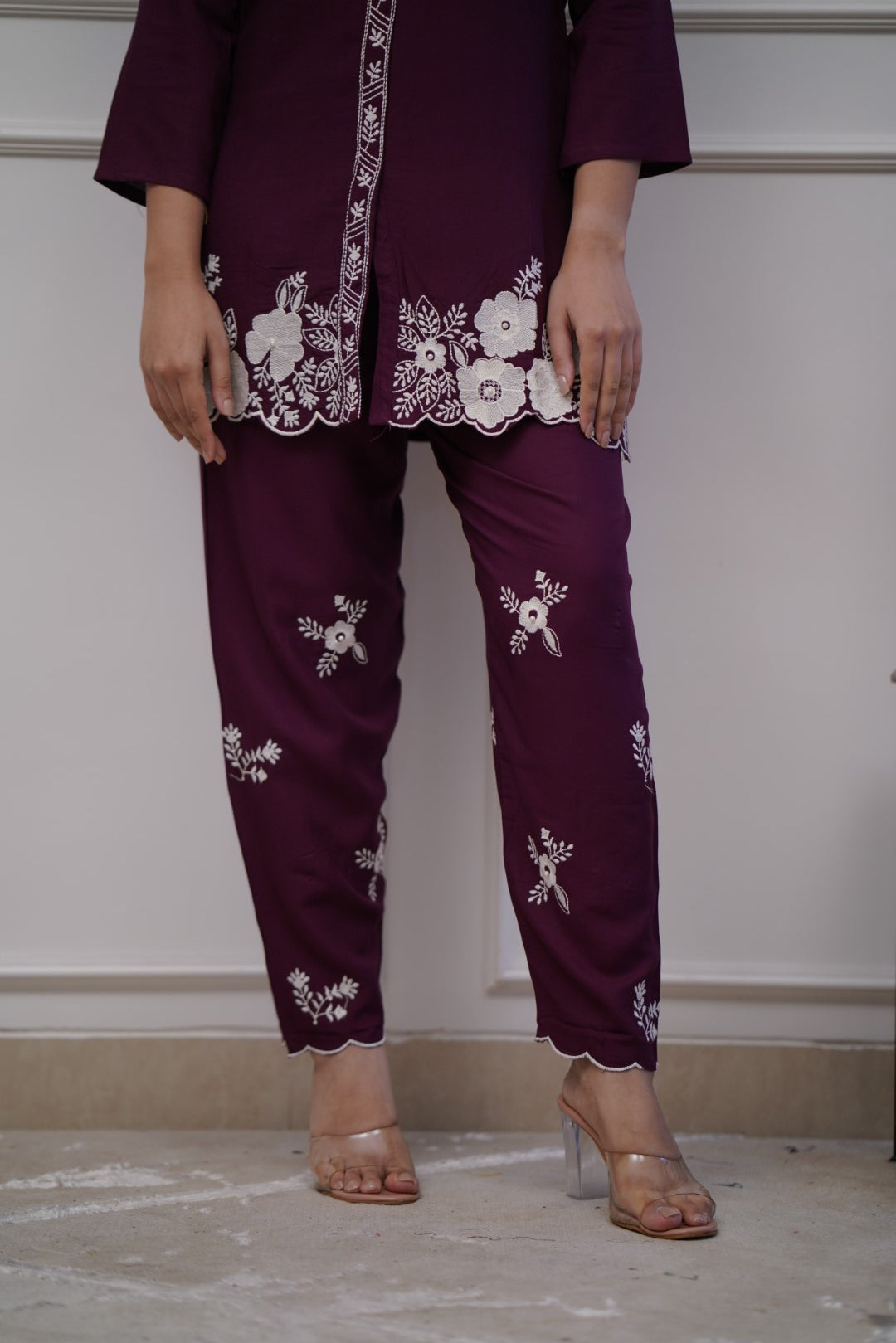 Premium Rayon Wine Co-ord Set – Stylish & Comfortable Women’s Wear