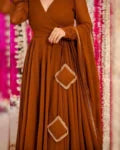 Exclusive Georgette Anarkali Suit Set with Buttersilk Pant & Designer Dupatta