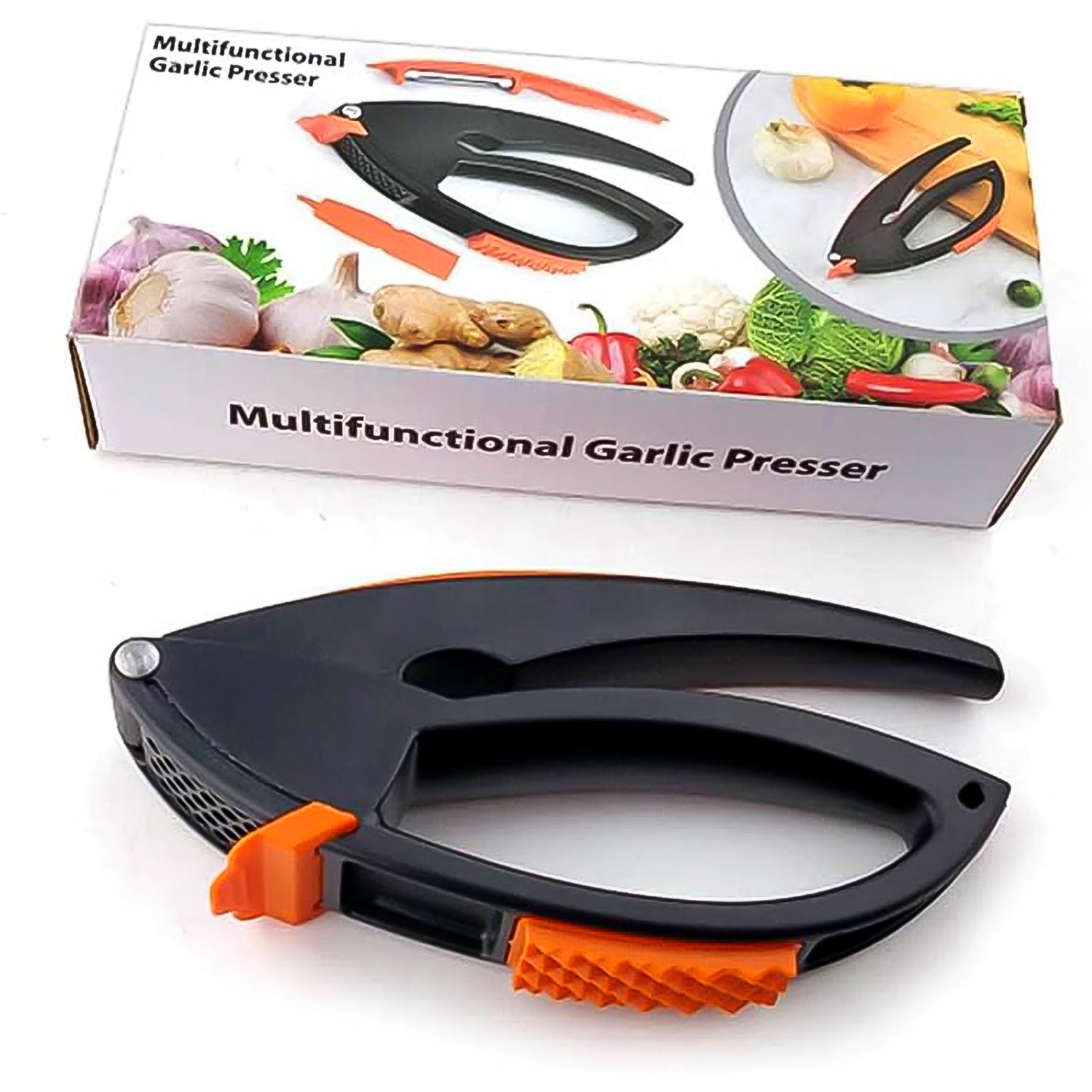 Multifunctional Garlic Press Garlic Mincing Crushing Tool (1 Pc)