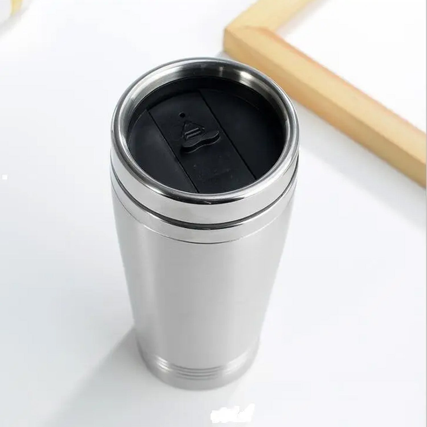 Stainless Steel Coffee Mug (1 Pc  With Lid  Handle)