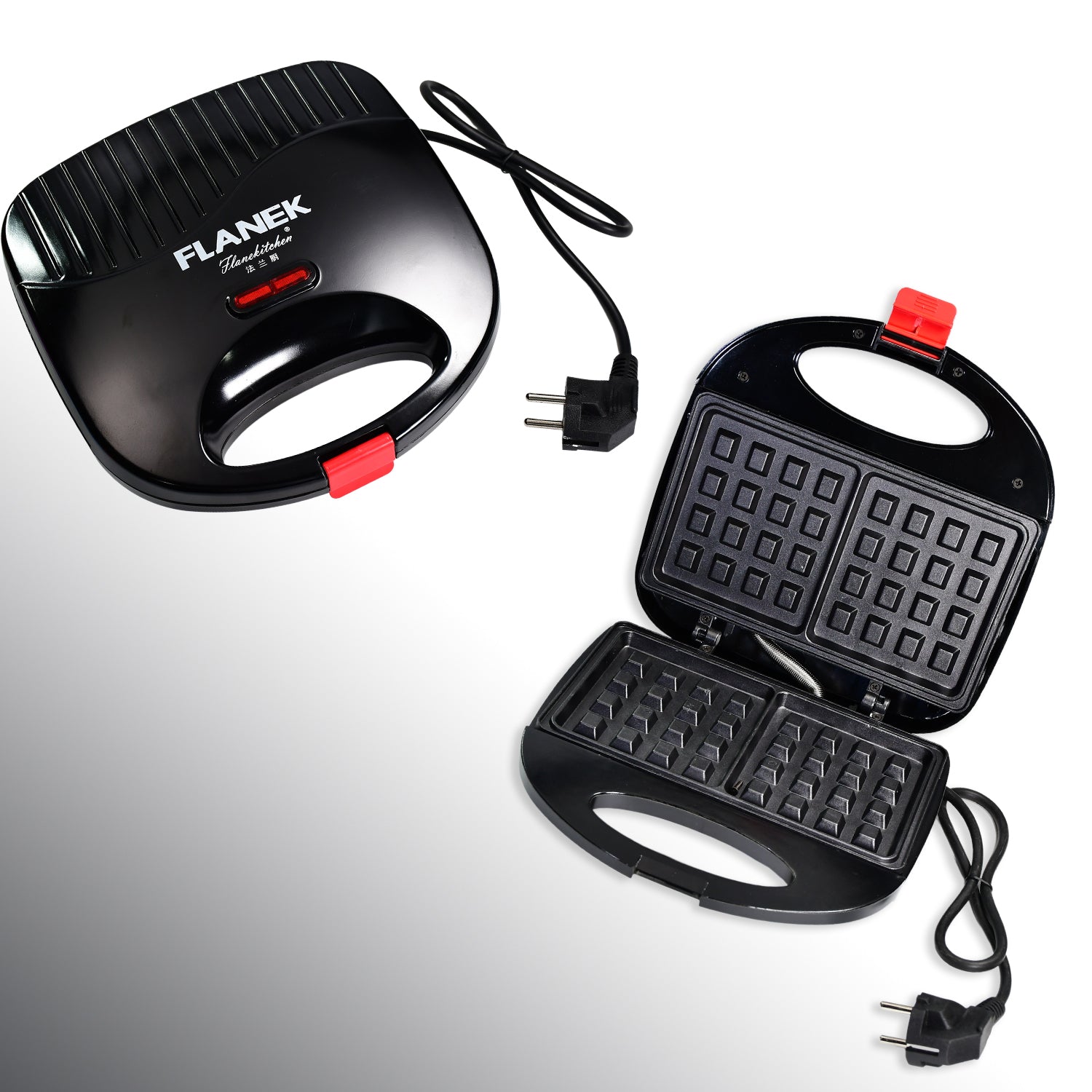 2817 Waffle Maker Makes 2 Square Shape Waffles Non-stick Plates Easy To Use With Indicator Lights