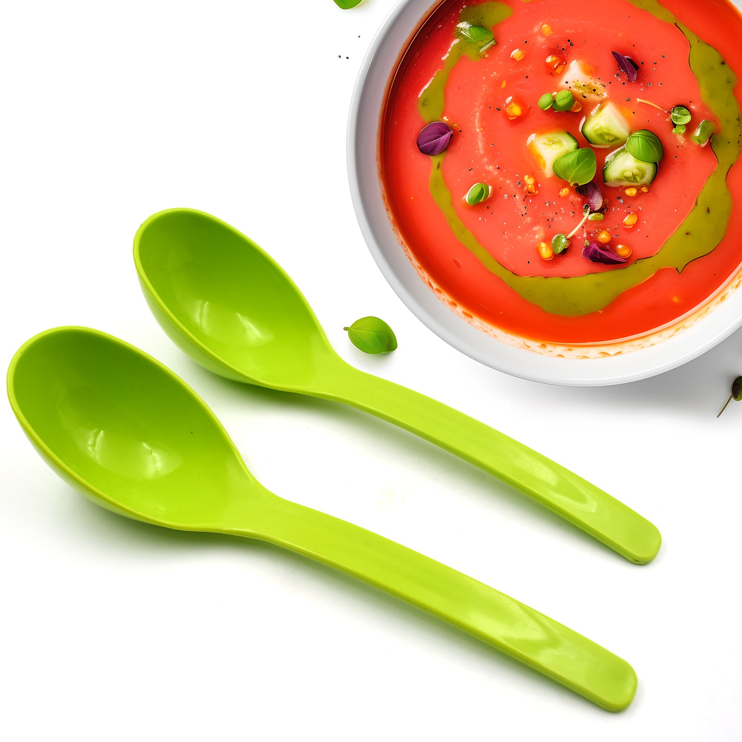 5724 Plastic Spoon Kitchen Multipurpose Serving Ladle For Frying Serving Turner Curry Ladle Serving Rice Spoon Used While Eating And Serving Food Stuffs Etc (2 Pcs Set 10 Inch )