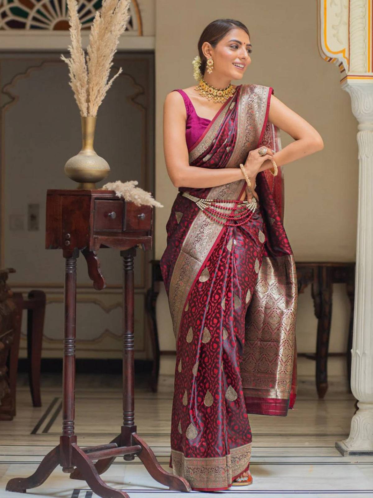 Banarasi Pattern Soft Silk Saree