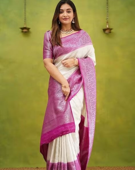 Beautiful Banarasi Lichi Silk Saree – Perfect for Indian Weddings