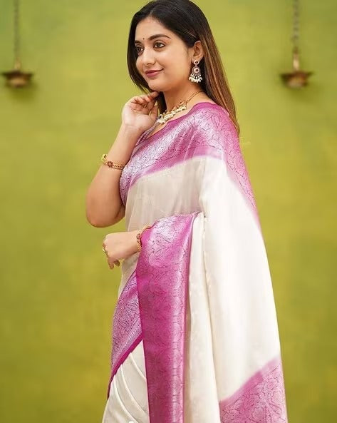 Beautiful Banarasi Lichi Silk Saree – Perfect for Indian Weddings