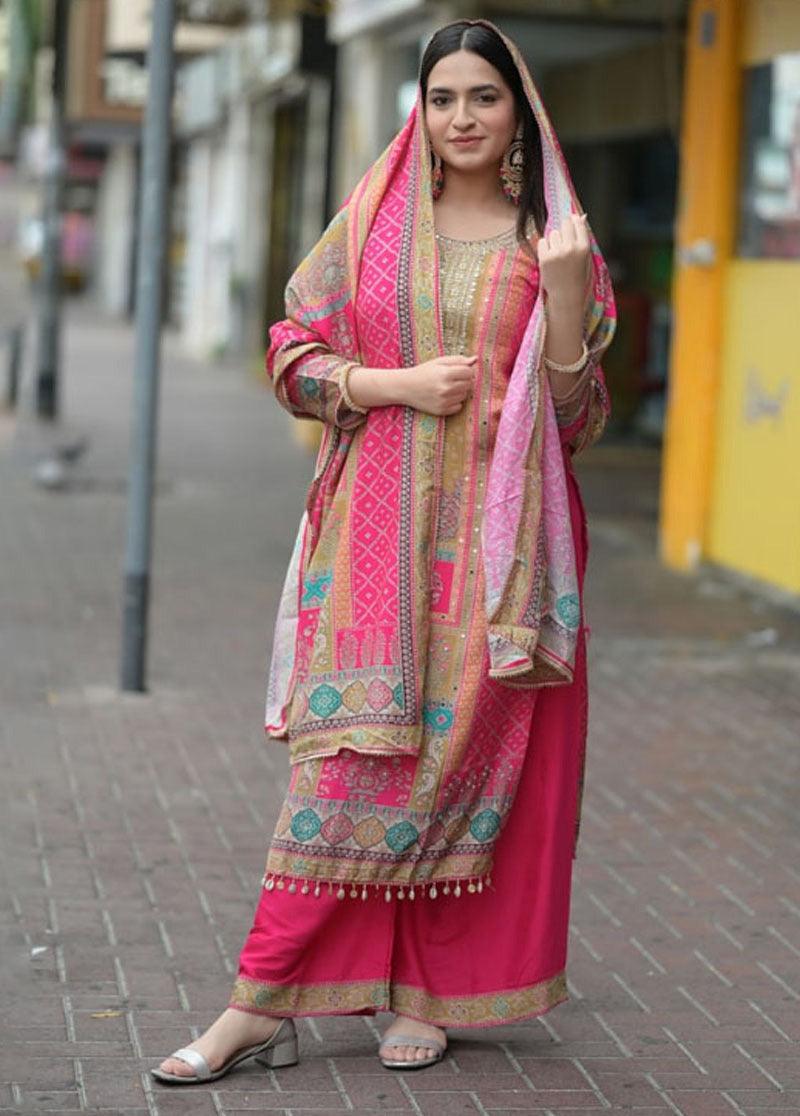 TrendBuy Hoowa Heavy Fancy Pair with Dupatta Set