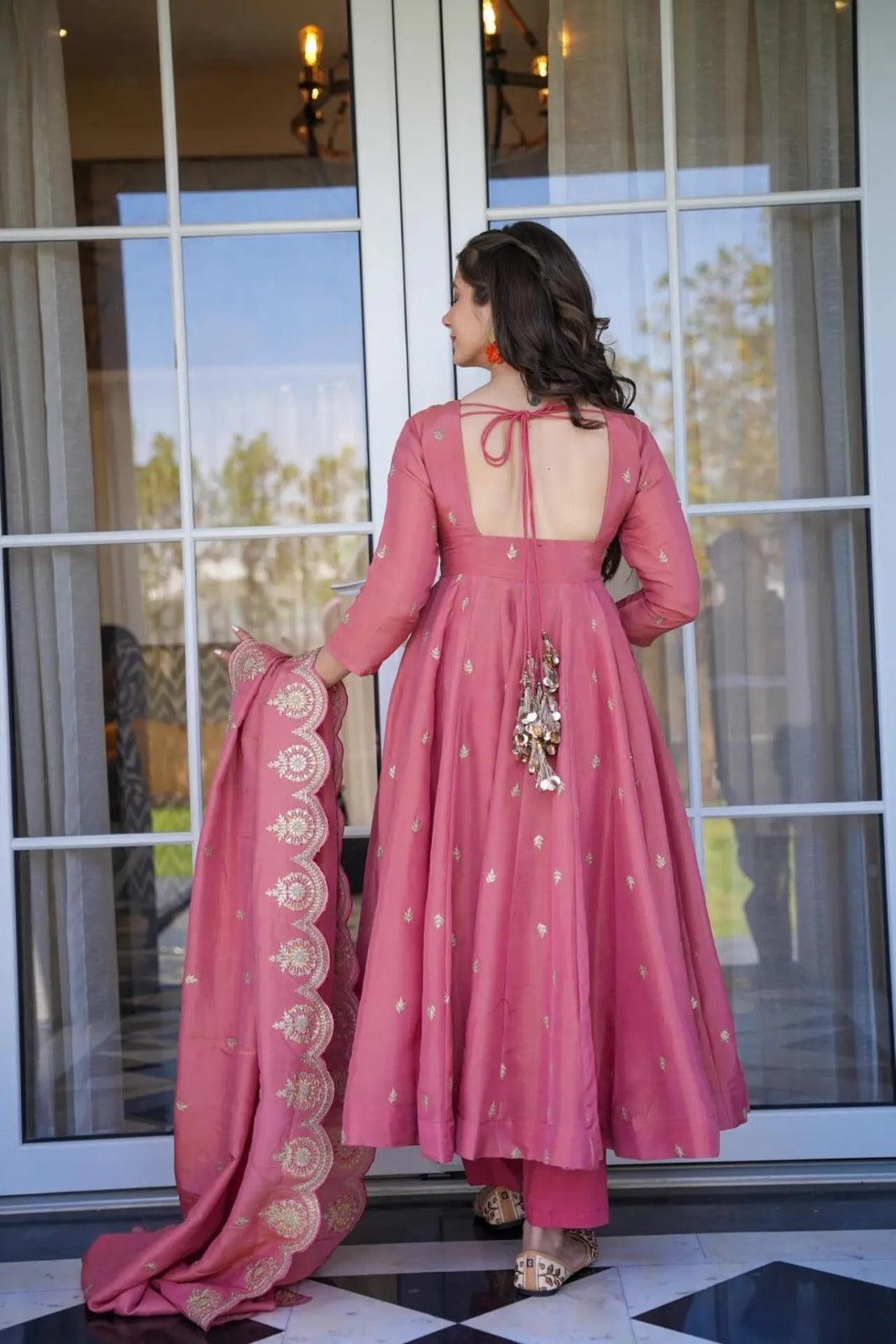 TrendBuy Bandhani Anarkali Pair with Dupatta Set