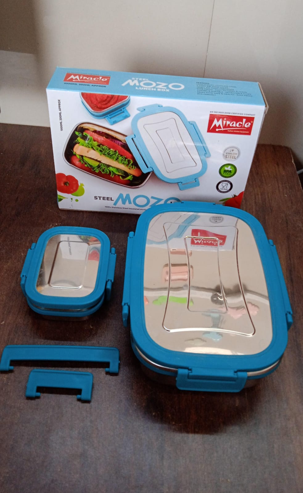 Premium Stainless Steel Lunch Box For Kid 2 Containers Lunch Box Perfect Size Meal Lunch Box Set For Office School And Travelling Tiffin Box (1000 Ml+ 200 Ml Approx)