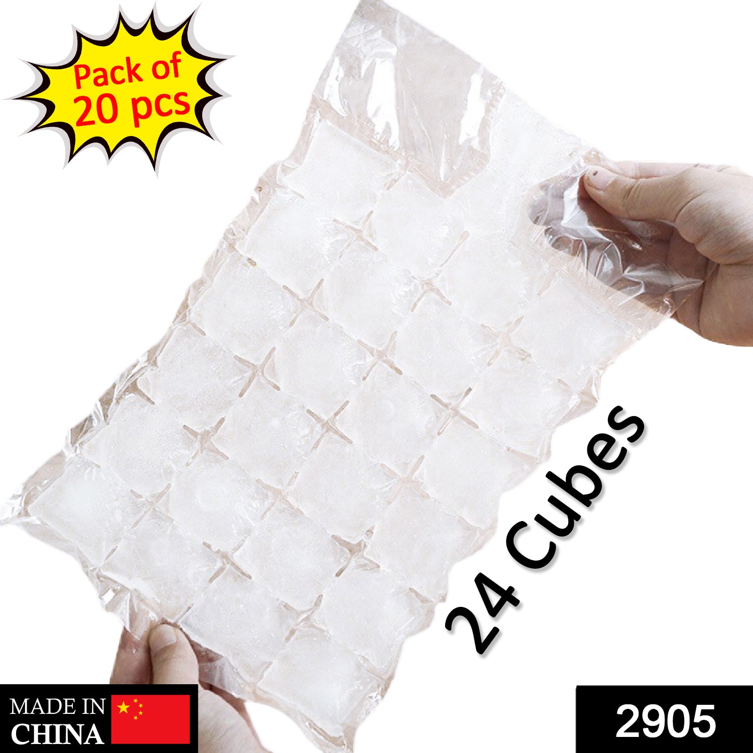 2905 Disposable Ice Cube Bags Stackable Easy Release Ice Cube Mold Trays Self-seal Freezing Makercold Ice Pack Cooler Bag For Cocktail Food Wine