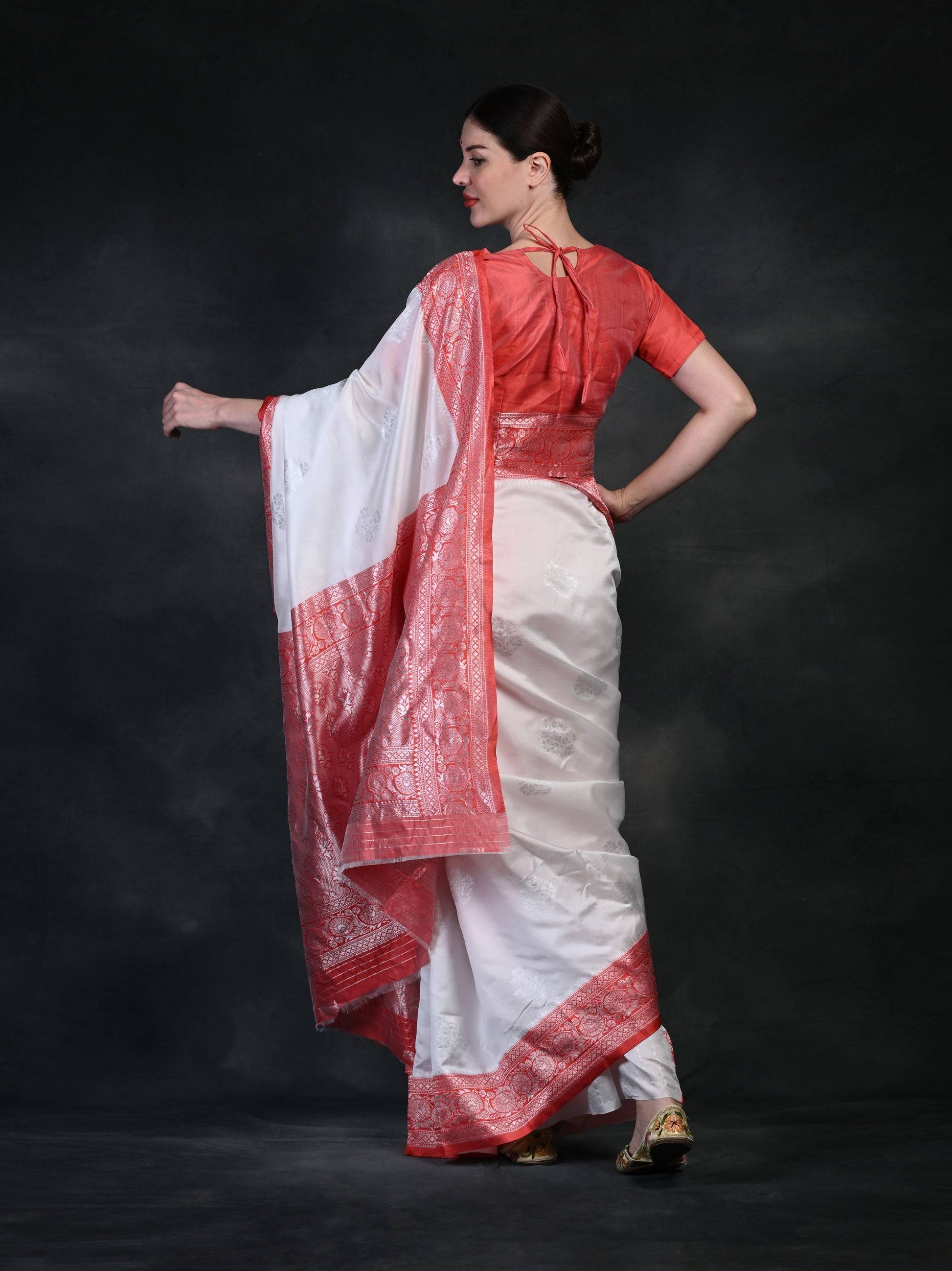 Banarasi Soft Silk Saree with Unstitched Blouse