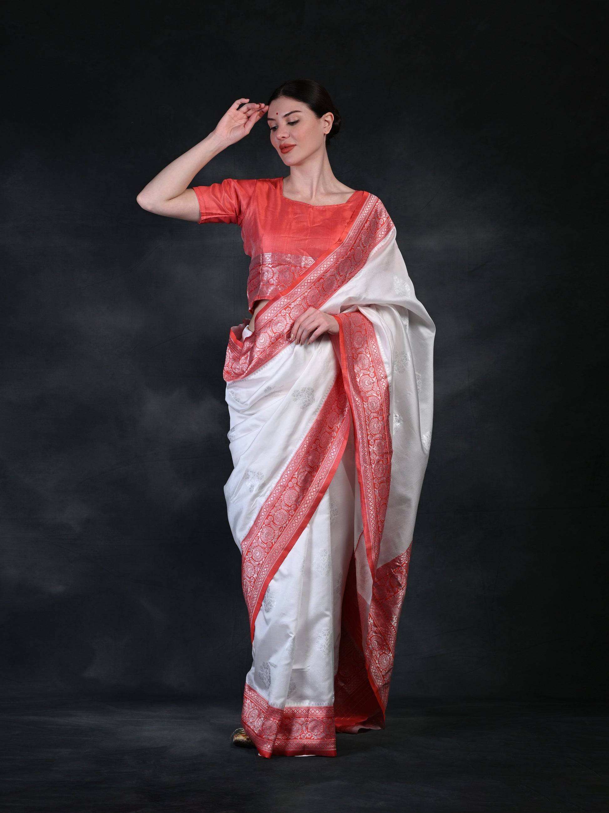 Banarasi Soft Silk Saree with Unstitched Blouse