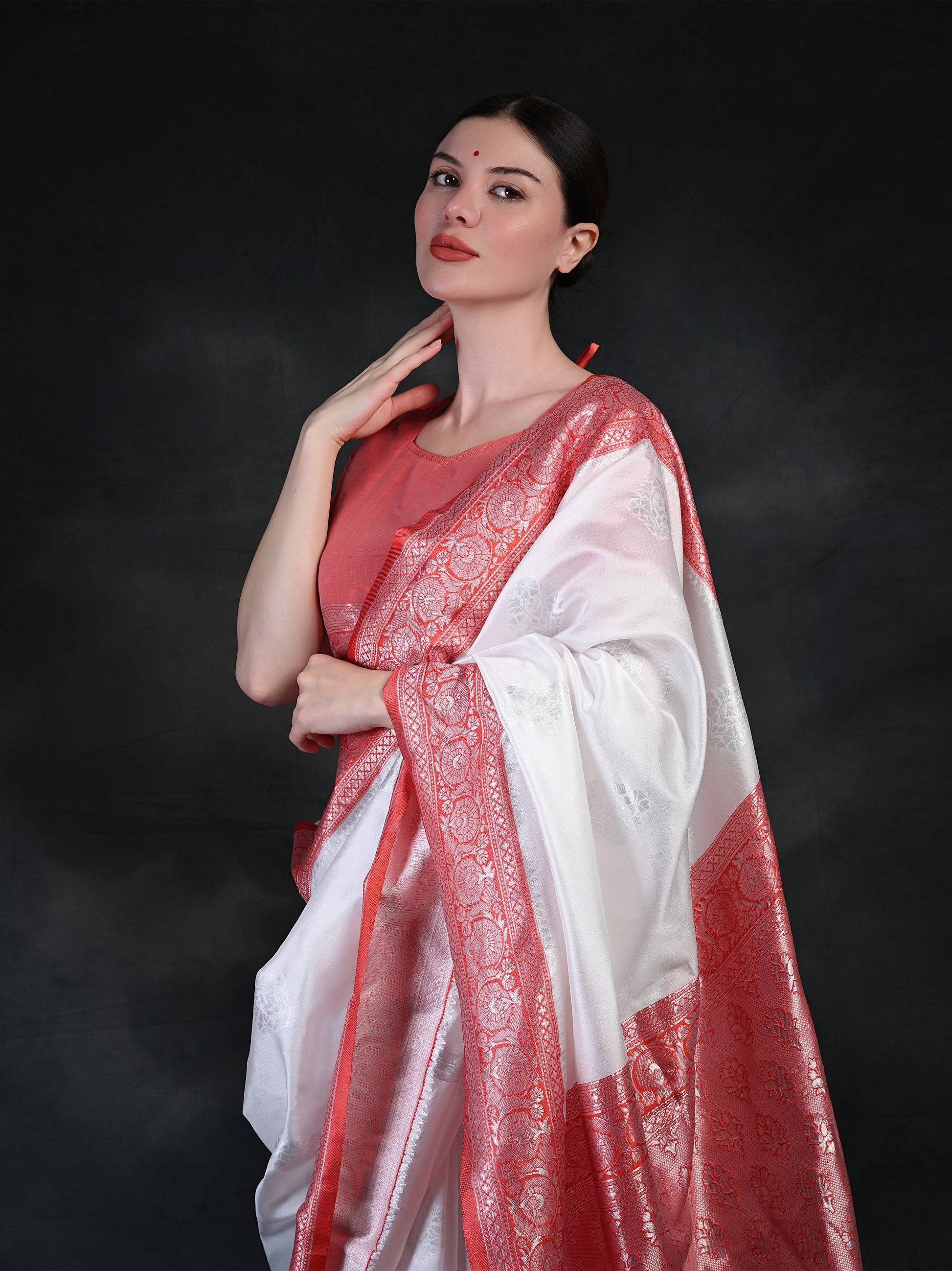 Banarasi Soft Silk Saree with Unstitched Blouse