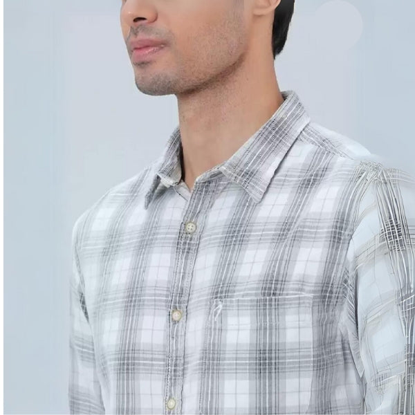 Men Slim Fit Checkered Cut Away Collar Casual Shirt (Without pocket - Pack of 3)