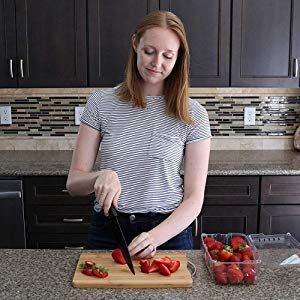 Natural Bamboo Wood Chopping Cutting Board for Kitchen Vegetables, Fruits & Cheese