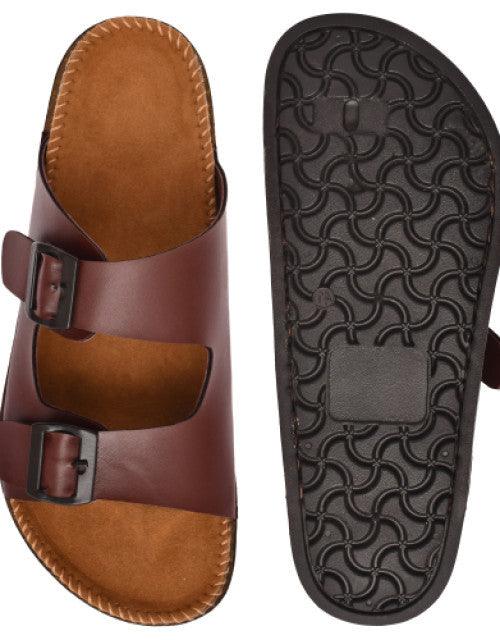 Brown Men's Floater Sandals – Comfortable Casual Footwear