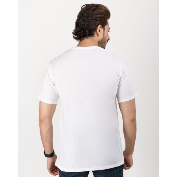 Men's Regular Fit T-Shirt Half sleeve ( White ) L