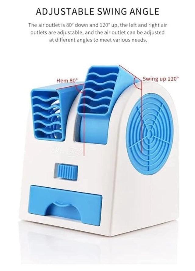 USB Mini Air Cooler (White & Blue)