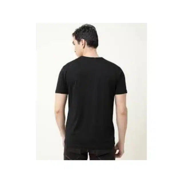 Half Sleeves T-shirt for Men (Black, L)