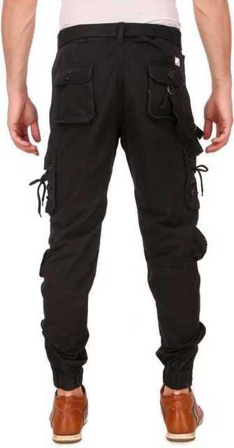 Ygdeal Cotton Ravishing Latest Men Track Cargo Pants (Black, 28) (Y-30)