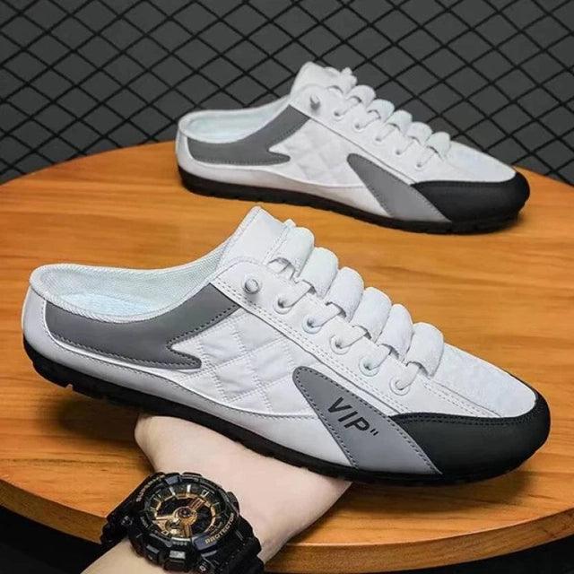 Sneakers for Men (White & Grey, 6)