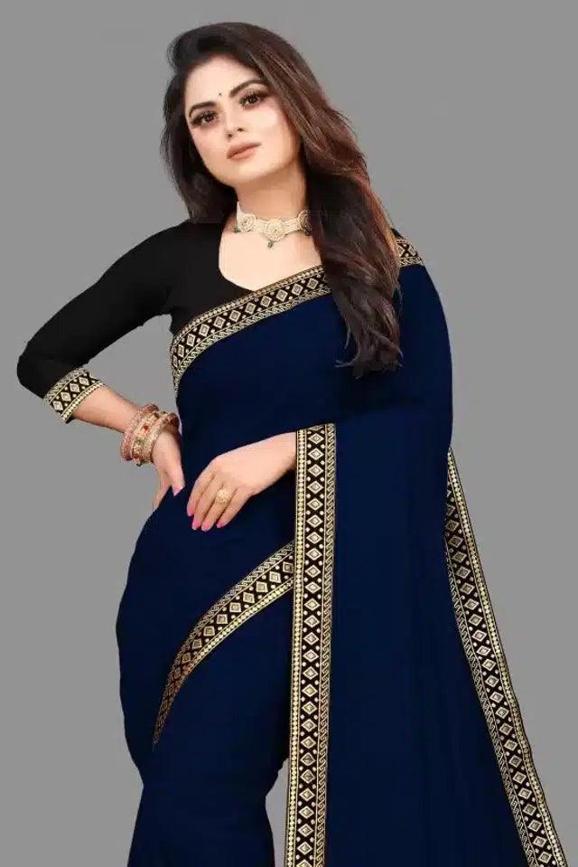 Art Silk Self Design Saree for Women (Black, 6.3 m) – Elegant Ethnic Wear