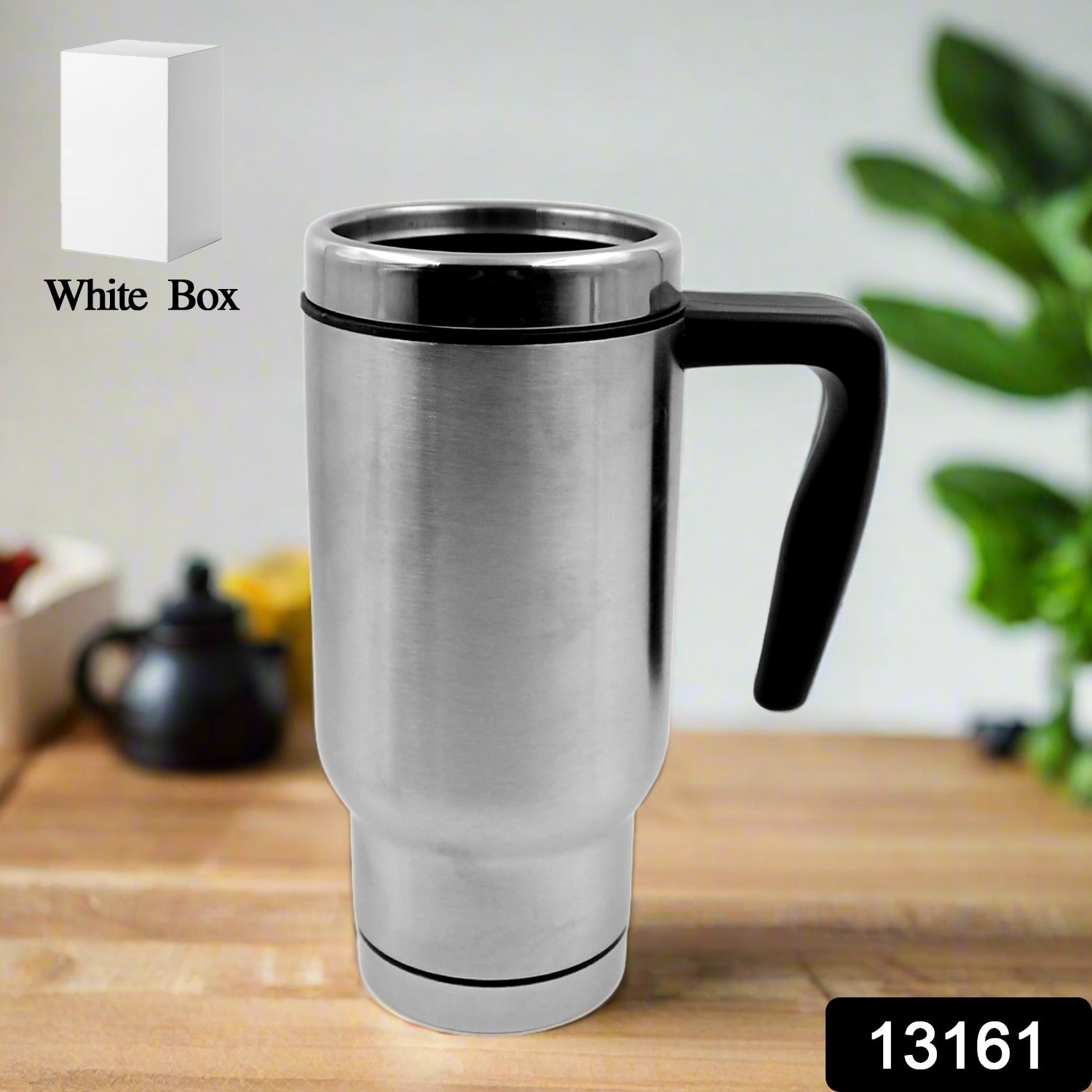 Stainless Steel Coffee Mug (1 Pc  With Lid  Handle)