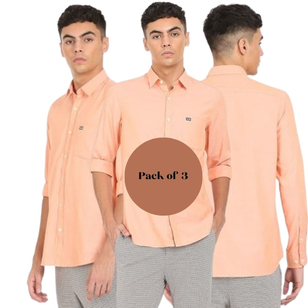 Men's Casual Plane Shirts ( Pack of 3 )